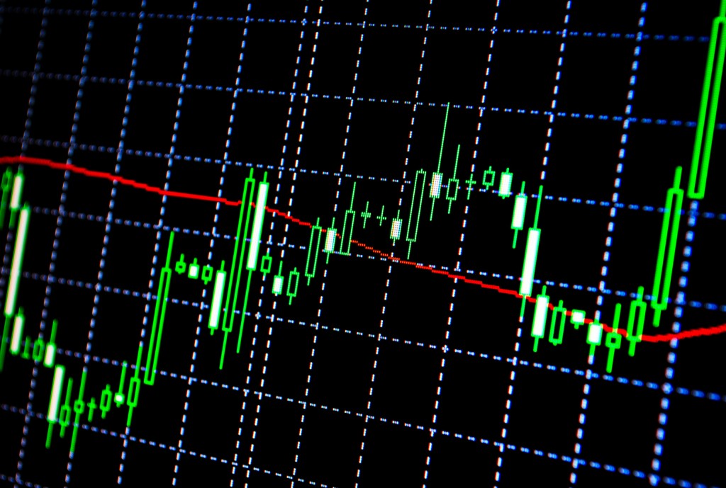 Detail of Electronic Grid Monitor Screen Showing High and Low Readings
